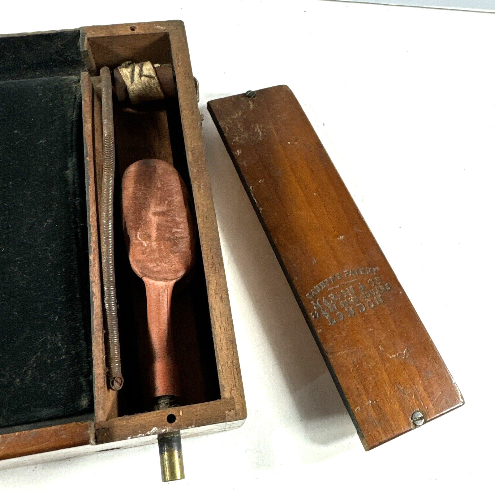4.5in Cadett’s Patent Wooden Air Shutter Marion Co for Brass or Barrel Lens RARE