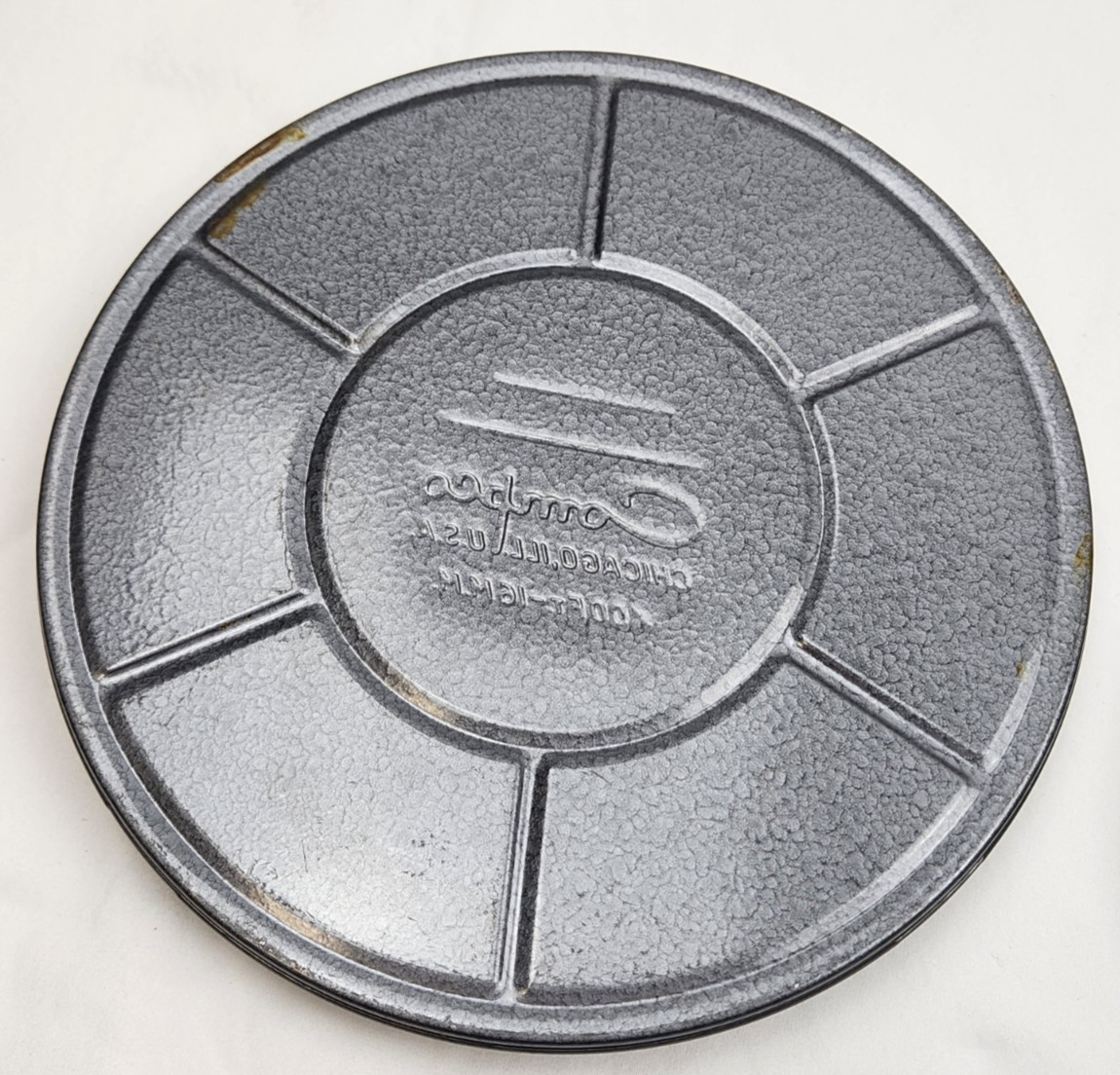 Compco 16mm Auto-Take-Up Film Reel with Can, 7-Inch / 400 ft. Vintage 1950’s