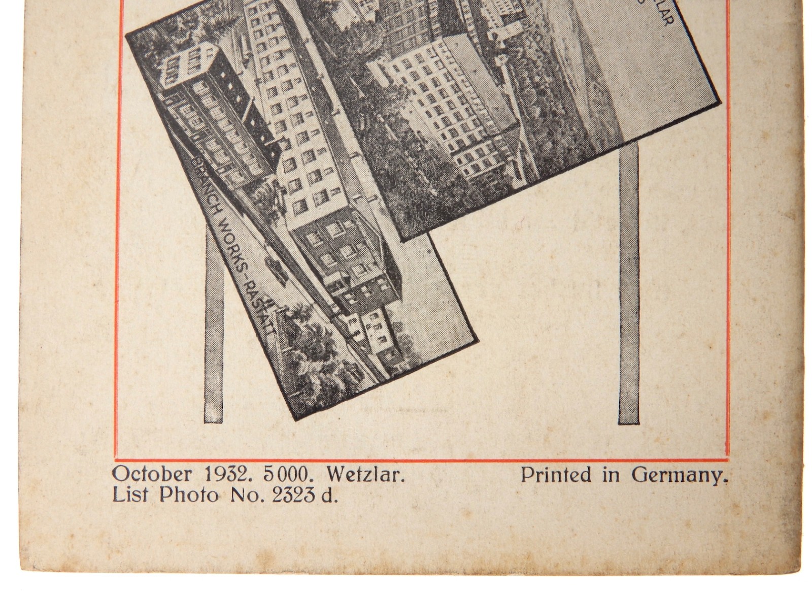 Leica II Model F Lens Tables Ernst Leitz Wetzlar 1932