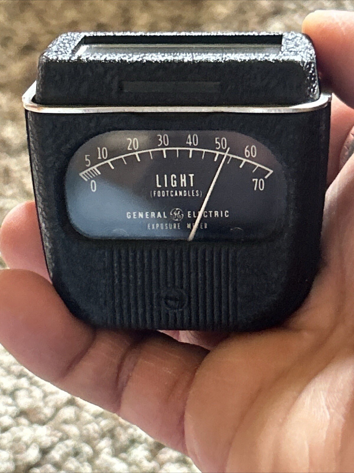 VTG GE Light Meter General Electric W/ Leather Case Type DW-68 Exposure TESTED
