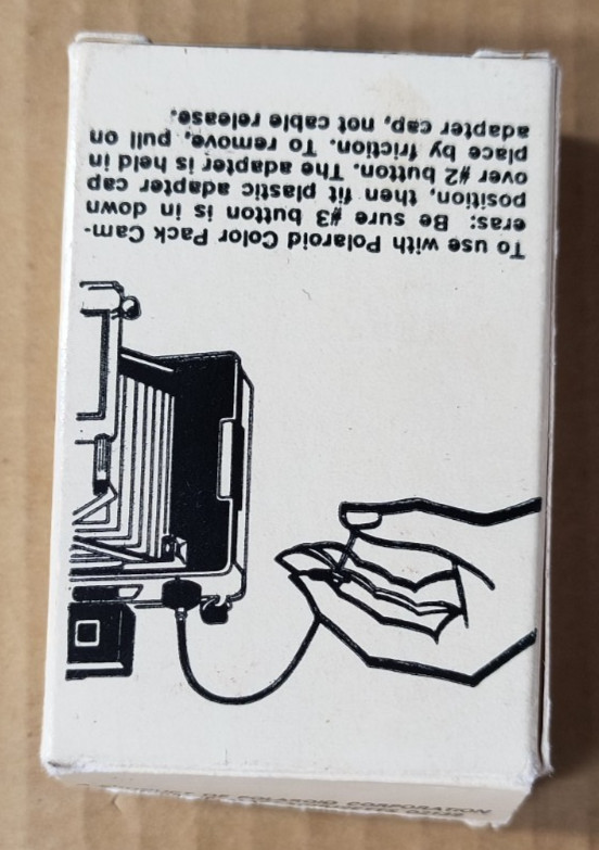 POLAROID Cable Release # 191 To Use in Color Back Cameras w/Box