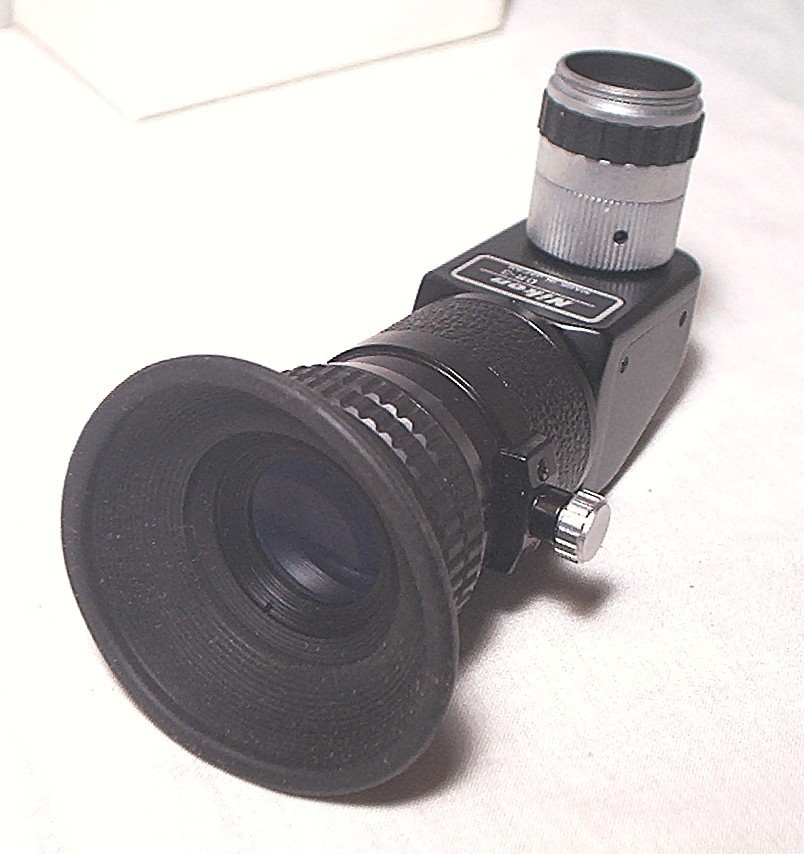 2 SUPER CLEAN NIKON F RIGHT ANGLE FINDERS : LARGE DR-3 & SMALL VERSION BOXED