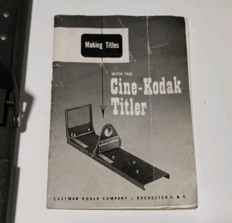 Cine-Kodak Titler Eastman Kodak Company Display Item Vtg In Excellent Condition