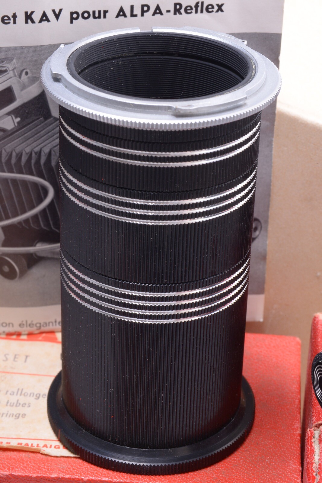 ✅ ALPA REFLEX MACRO BELLOWS EXTENSION TUBES SLIDER DOUBLE CABLE RELEASE SET BOX
