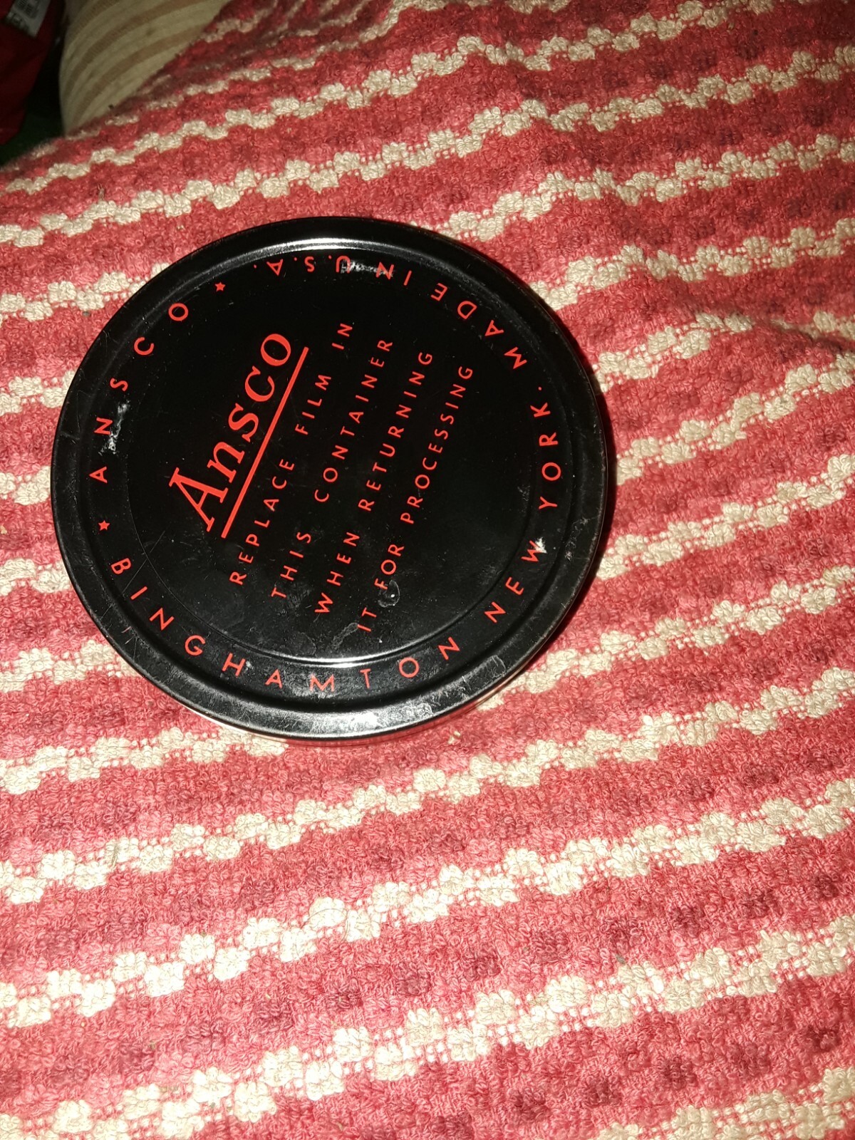 Vintage ANSCO Movie Film in Can sealed from developer