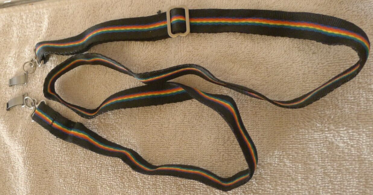 Polaroid Folding SX-70 Film Camera 2 Clip RAINBOW Adjustable Neck Strap