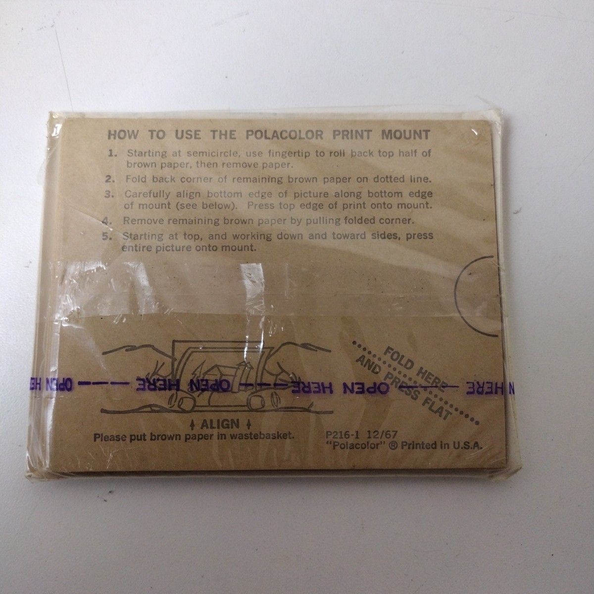Vintage 60s NEW 8 Polacolor Print Mount Polaroid Camera Photo Backs Sealed 1967