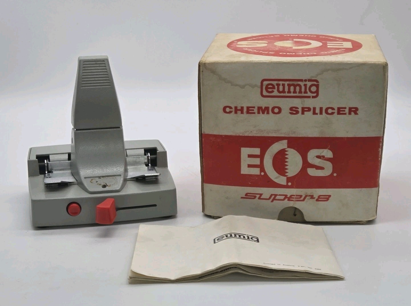 EUMIG Chemo Splicer ECS Super 8 Film Z01 Instructions Box Austria VTG