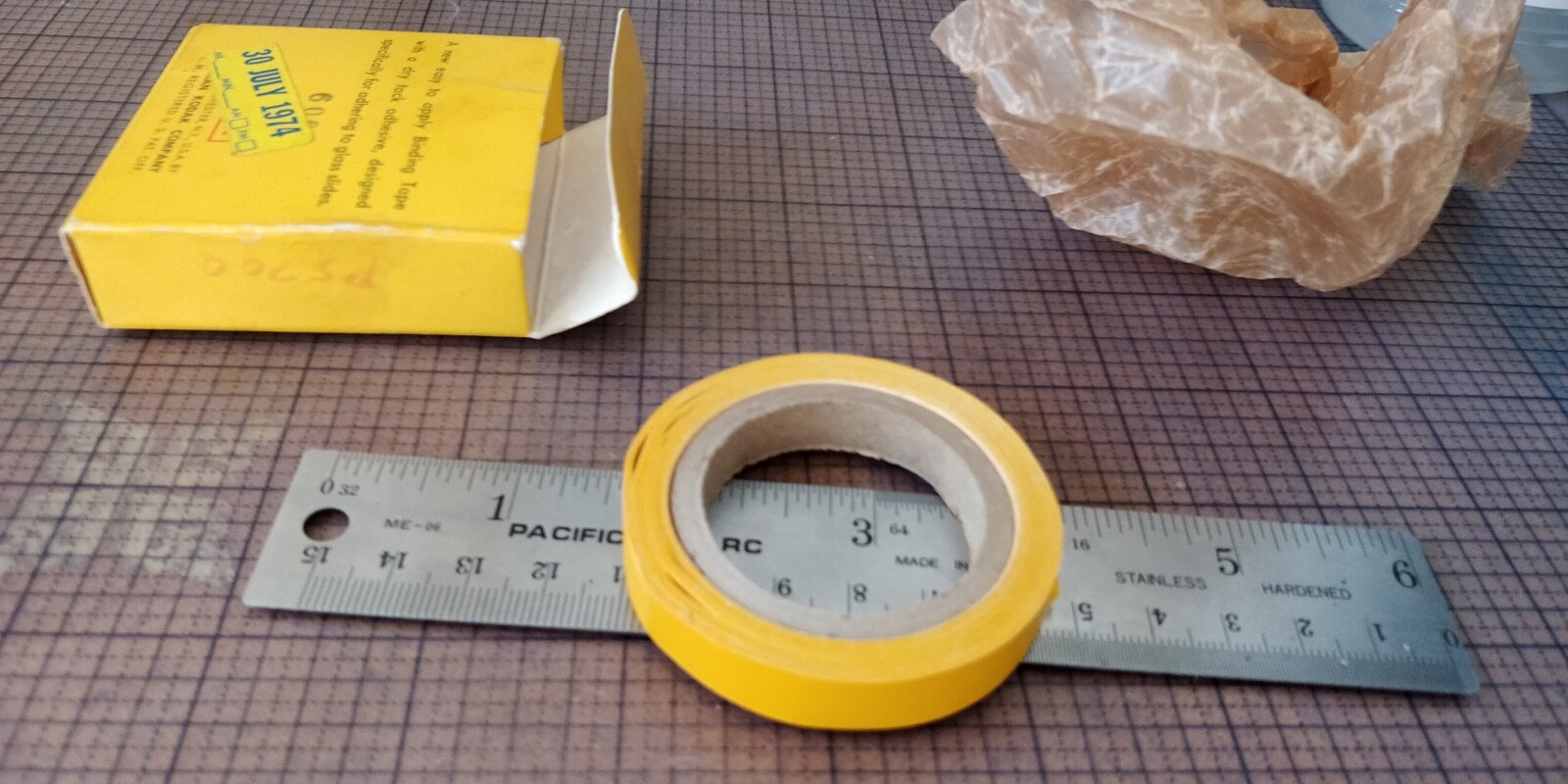 Vintage – Kodak NOS 10yd 3/8″ Wide Yellow Binding Tape – From 1974