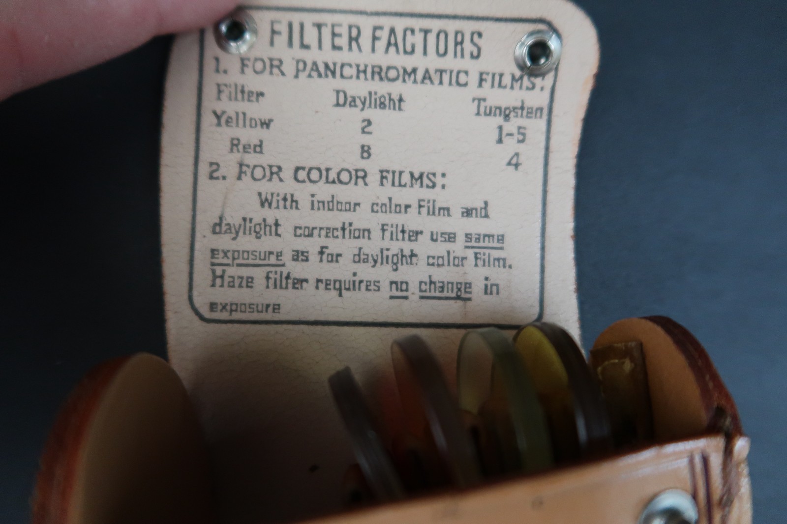 Bolsey Filter Kit Leather Case & Original Box Series V Optical Filters B B2 C