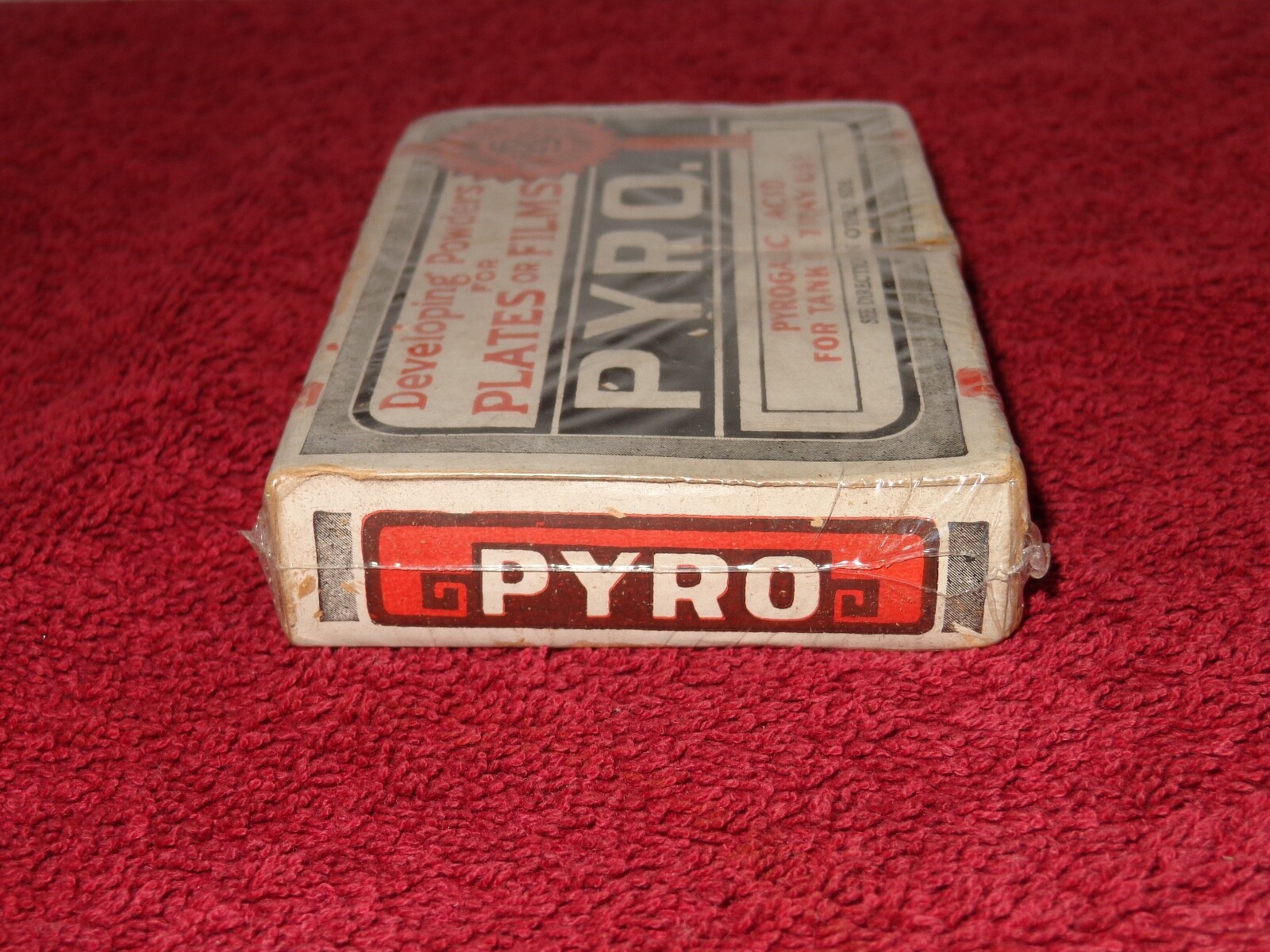ANTIQUE 1910 PYRO NOS FILM DEVELOPING POWDER FOR A CAMERA! SEALED 115 YRS OLD B5