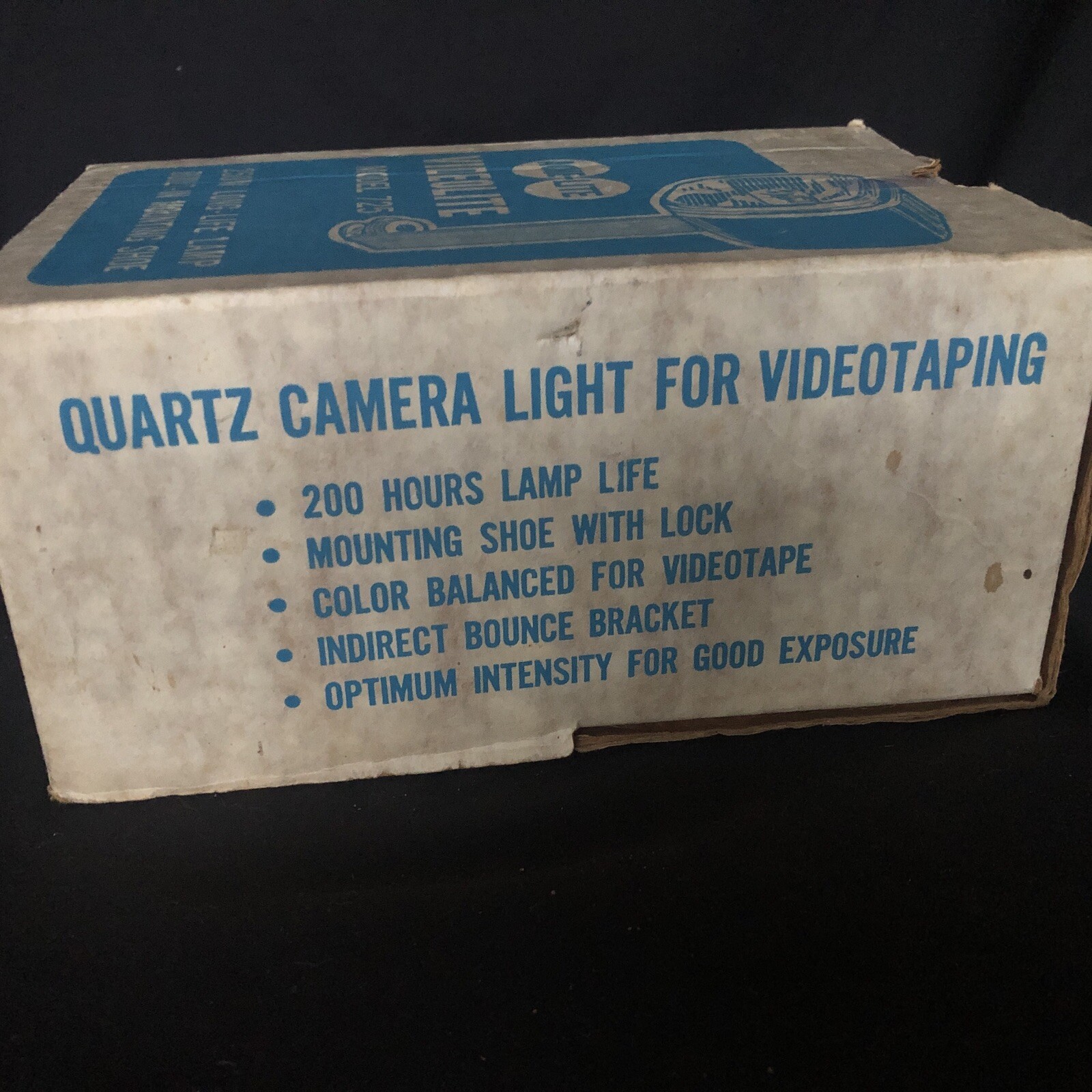 Acme-Lite Videolite Vintage movie light Model 725 250 Watt Lamp- w Mounting Shoe