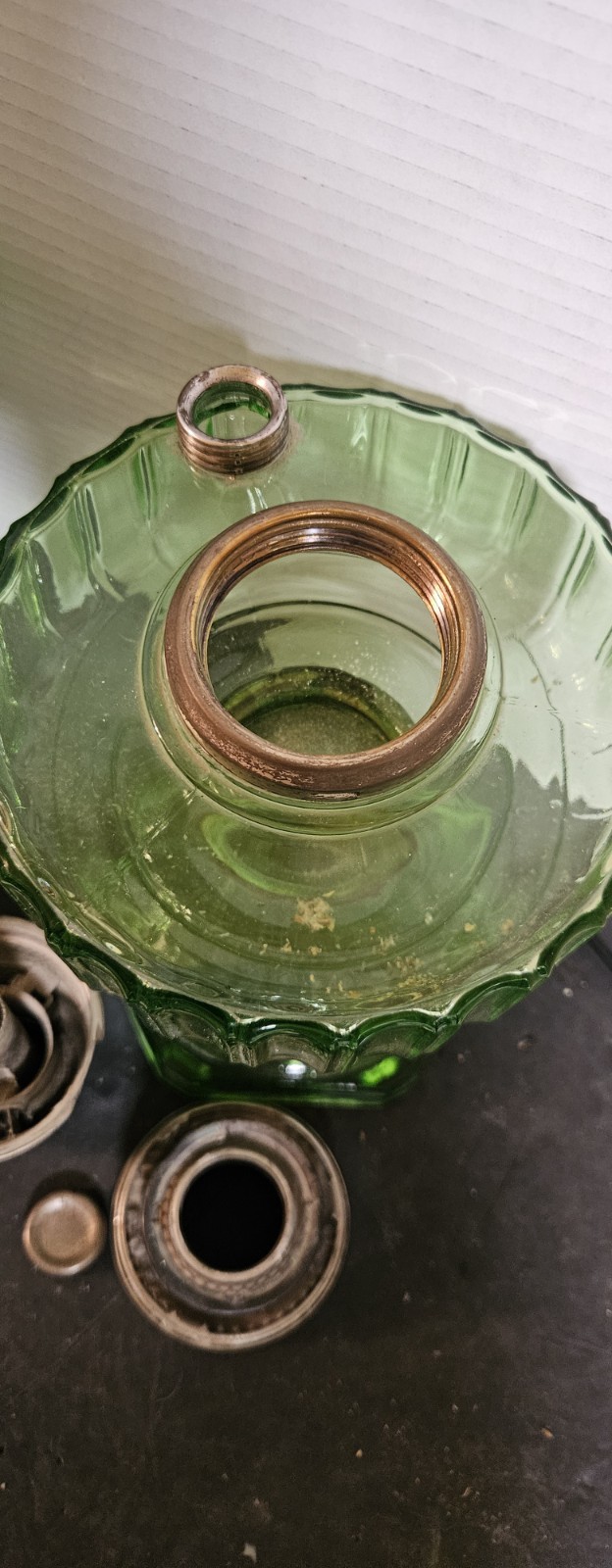 Lot Of 2 VTG 30s Aladdin Nu-Type Model BGreen Oil Lanterns See Pics Great Vtg Co