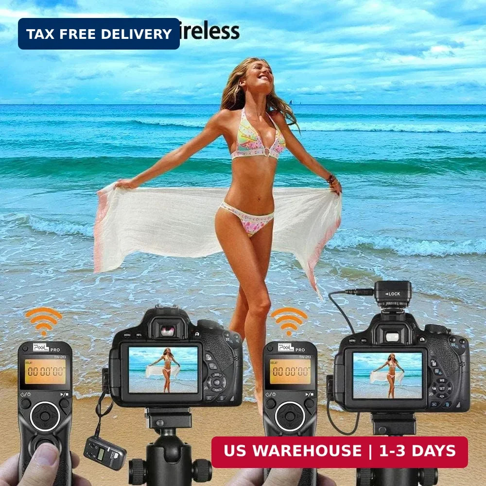 PIXEL Digital SLR Cameras Shutter Release Remote Control Timer for Nikon Z6 Z7 D