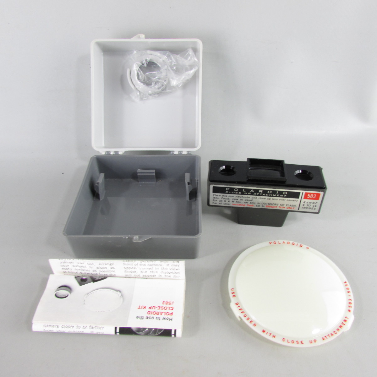 Polaroid Color Pack Camera Close-Up Kit # 583 with Box, Case & Instructions