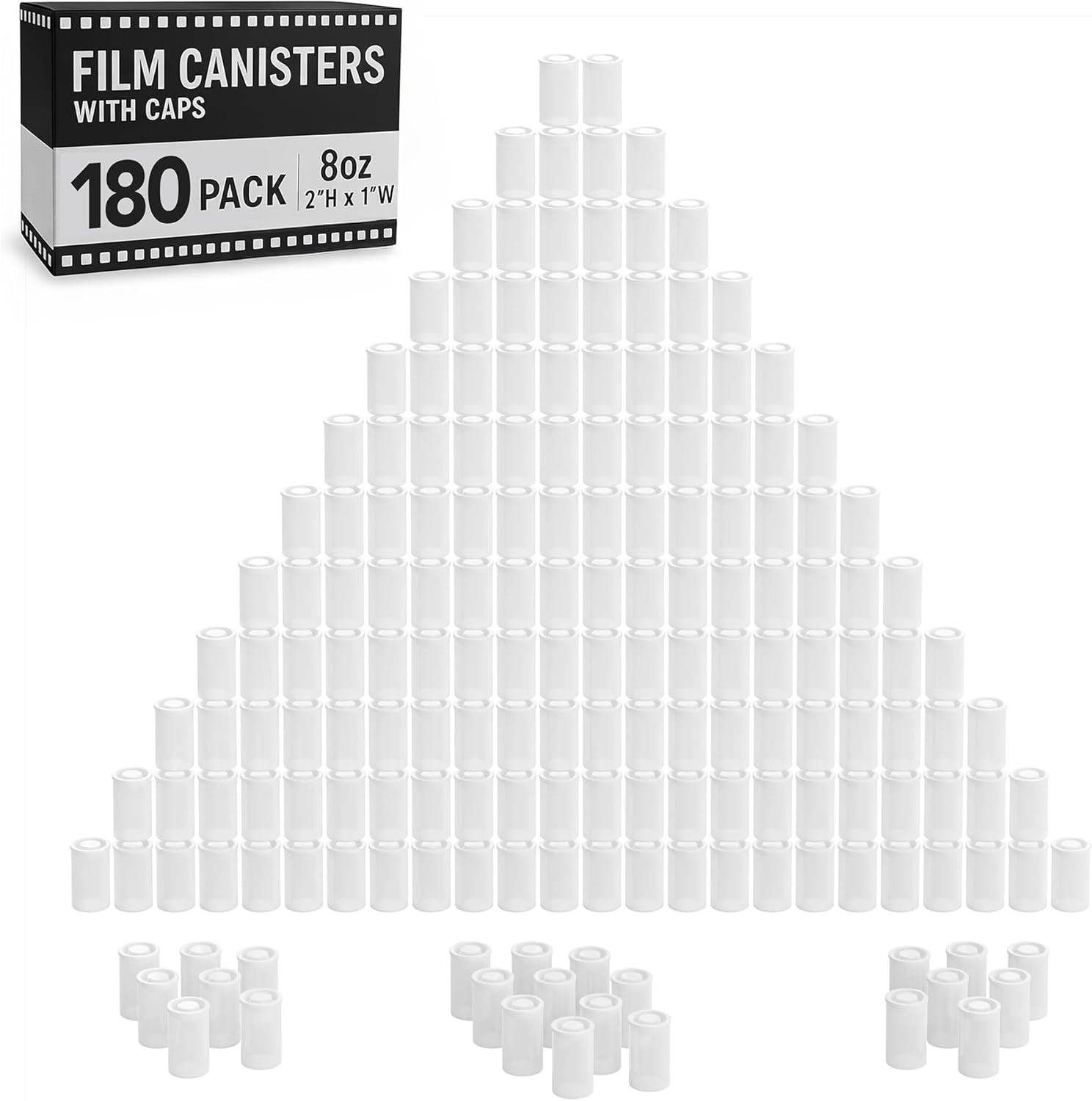 Bulk 180-Pack 8oz Canisters for Creative Storage – Perfect for Projects & Travel