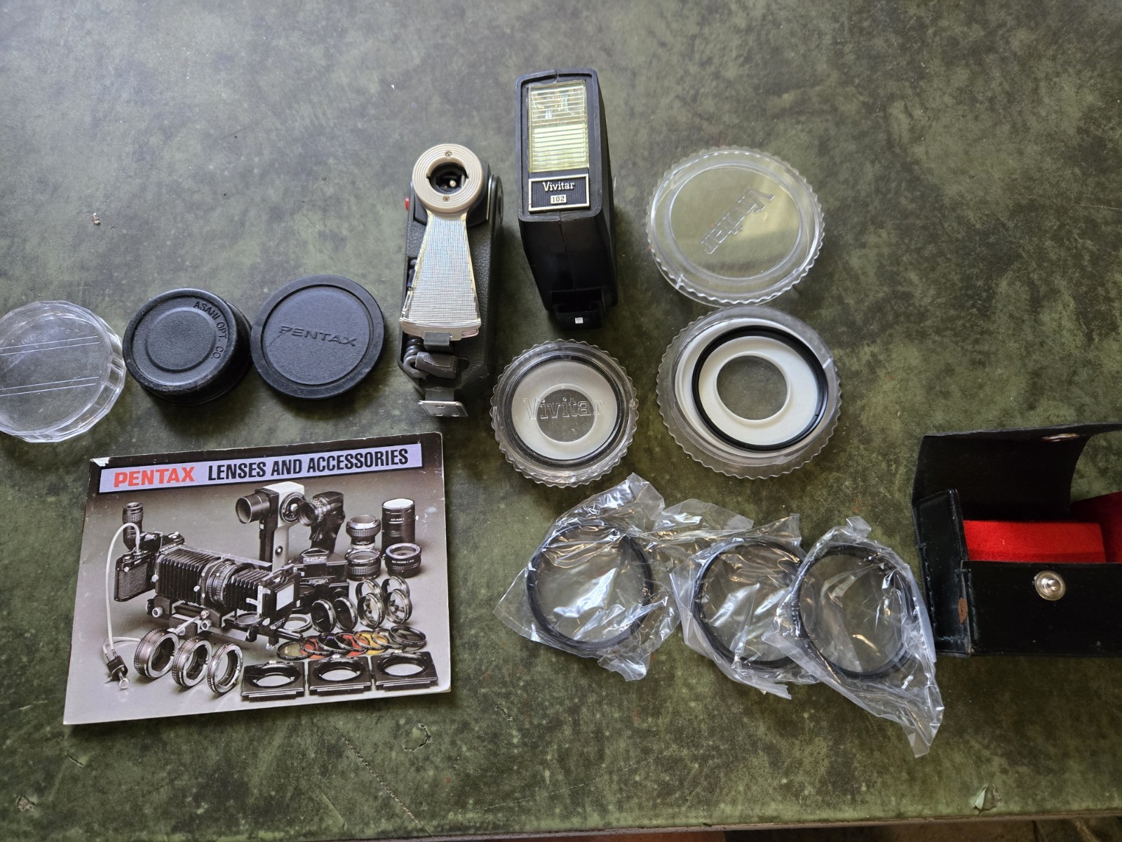 Lot of Vintage Camera Accessories Filters & Flashes