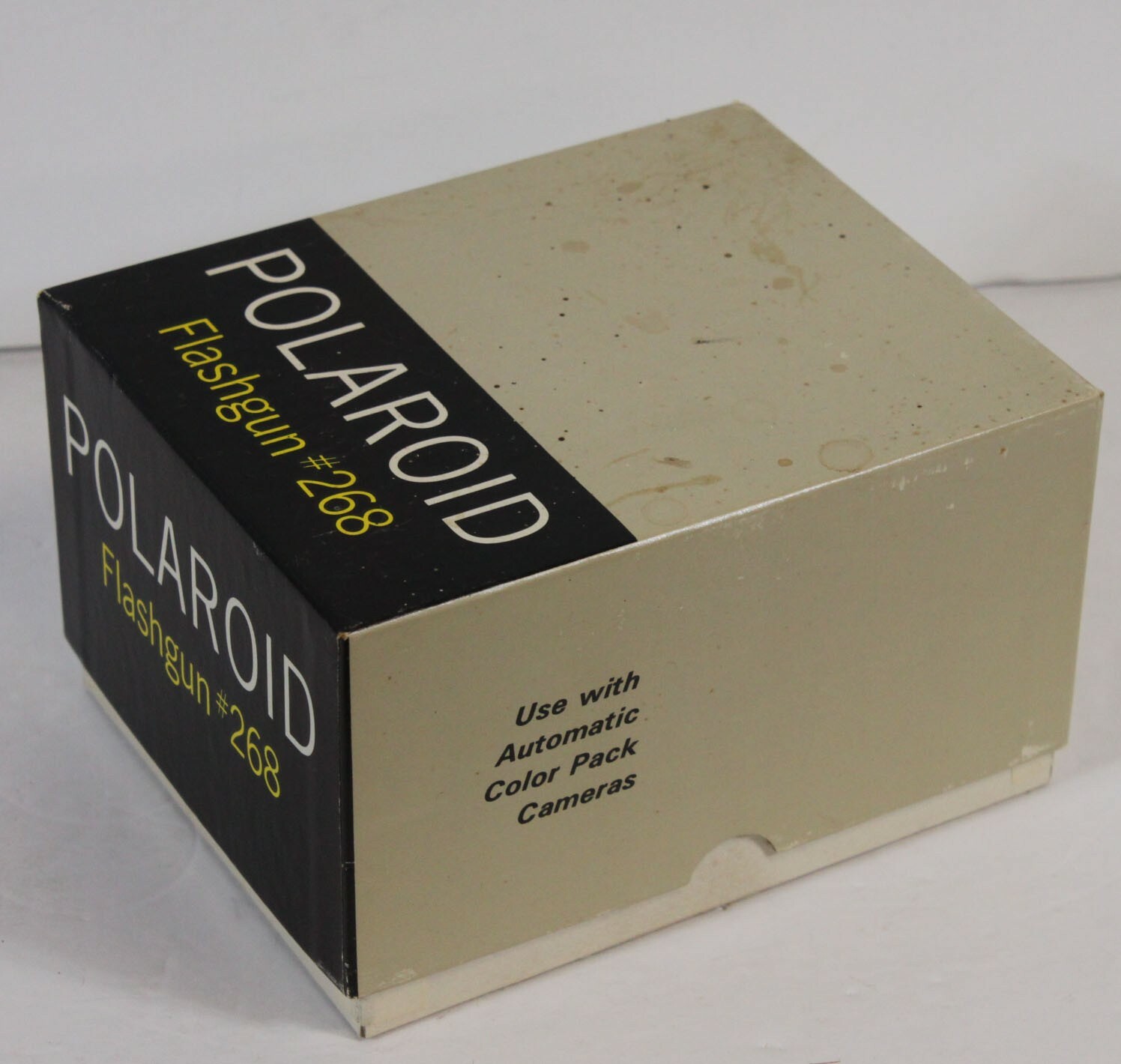 Vtg Polaroid Flashgun 268 in Original Box With Paperwork Blue Light Plug In Old