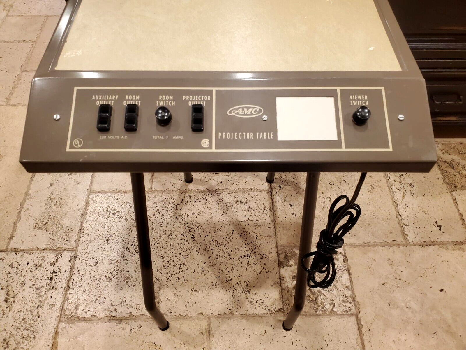 Vintage AMC Projector Projection Table w/ Room Switch Auxiliary ETC.