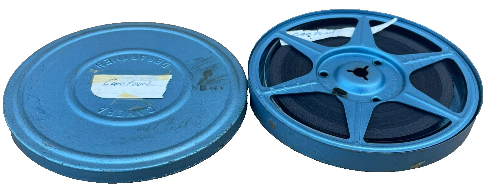 Vintage Cartoon Film Reel Case Metal Camera Zayre Deparment