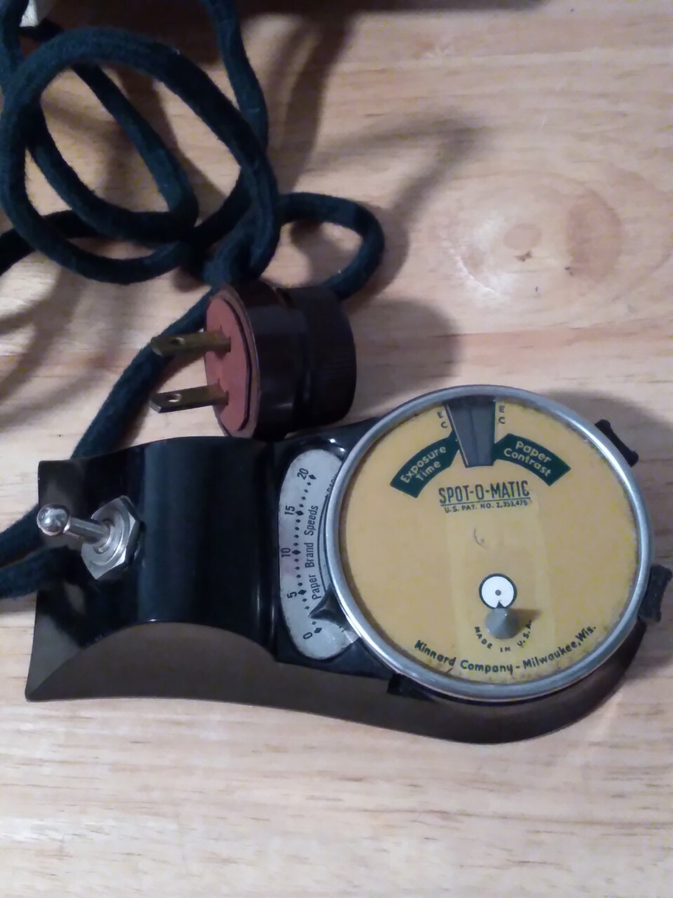 Vintage 1950’s Kinnard Company Spot-O-Matic Enlarging Meter Original Instruction