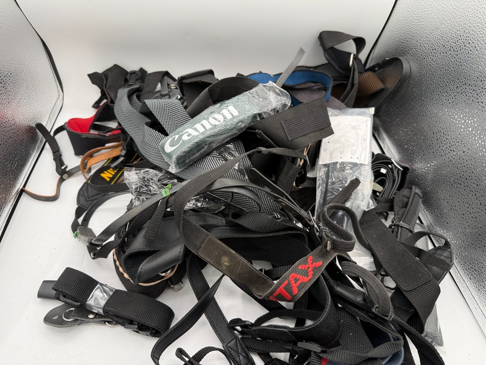 Huge Lot of VINTAGE Camera Straps – OVER 11 POUNDS