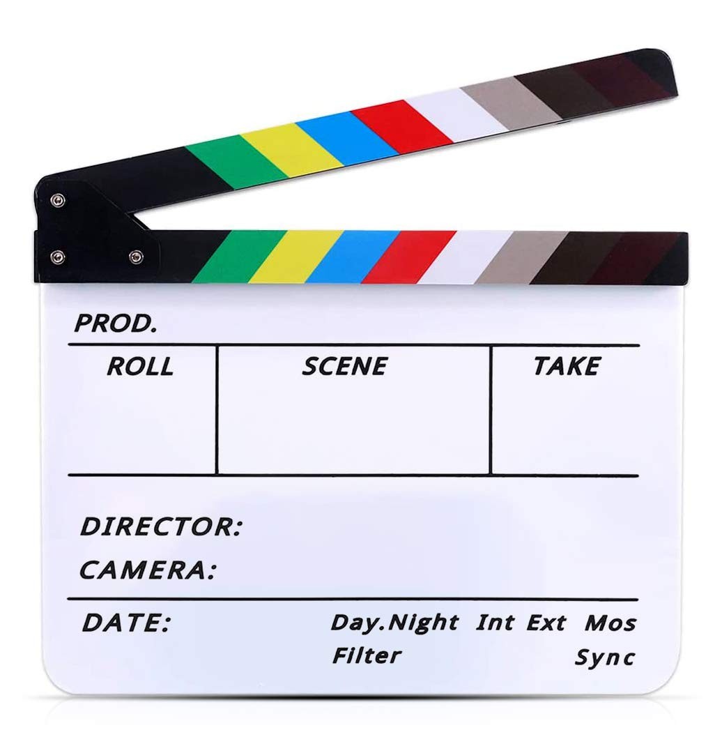 Movie Film Video Clapboard Director’s Cut Action Scene Clapper Board,Movie Them