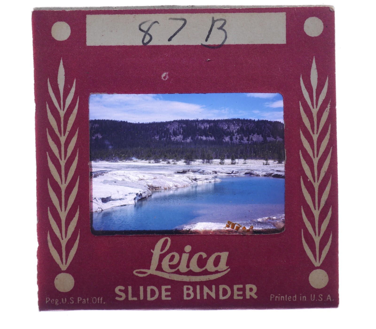 12 Slides Leica Slide Binders Yellowstone Mount Rushmore vintage 1950s?