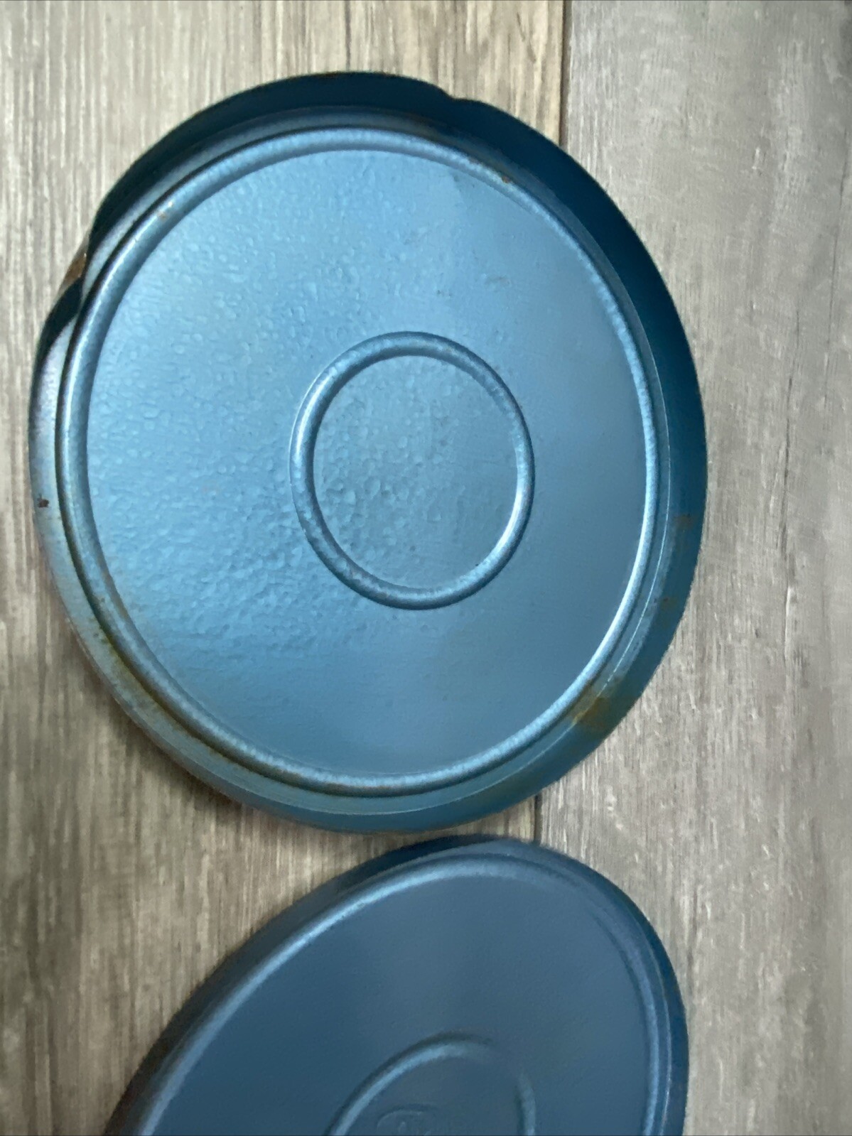 VTG Compco Corp Blue Film Reel With Can Metal Chicago 8mm 400 Feet AMC K-Mart
