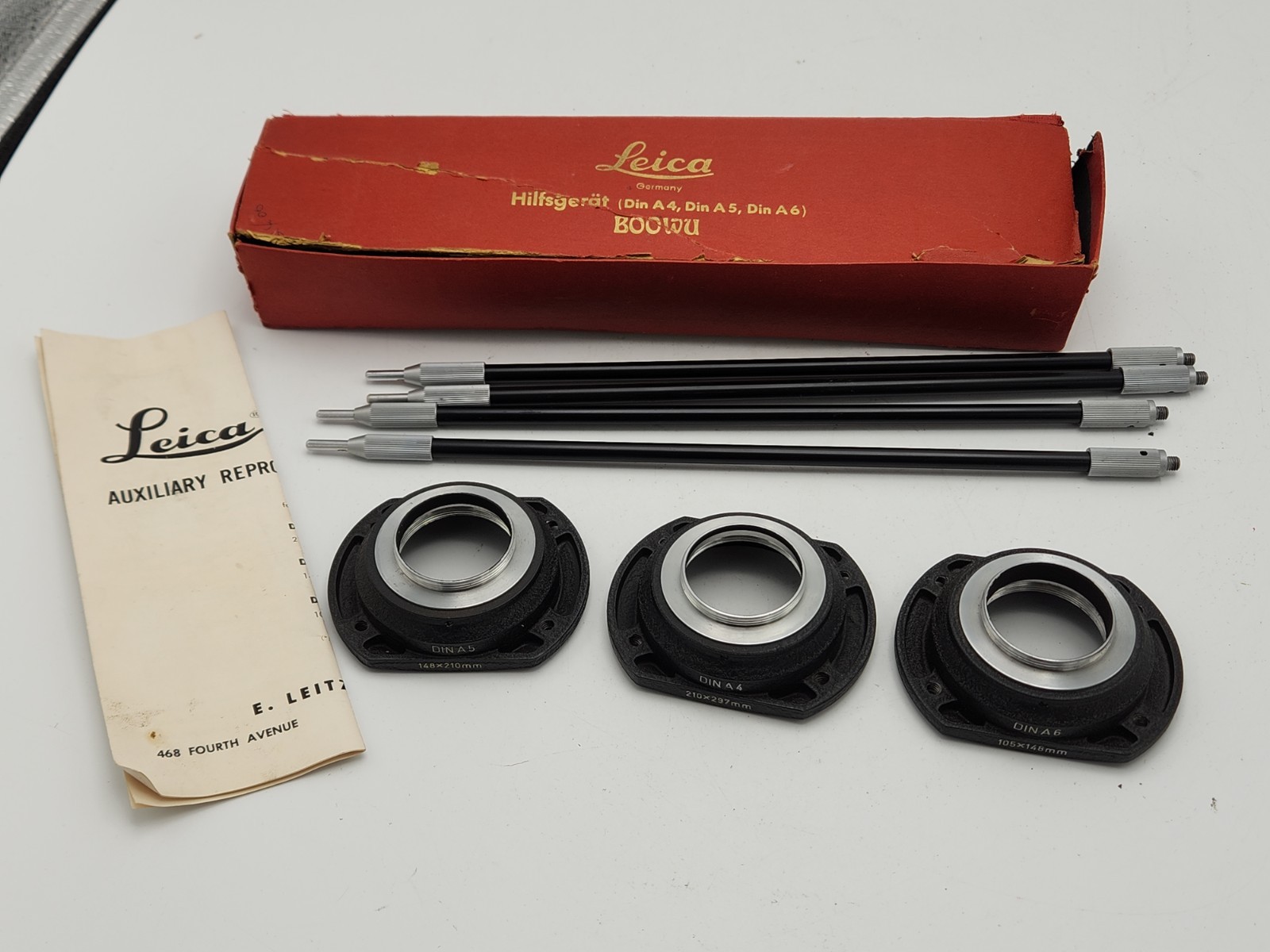 Vintage Letiz Leica Hilfsgerat Din A4, Din A5, Din A6 BOOWU Copy Stand in Box