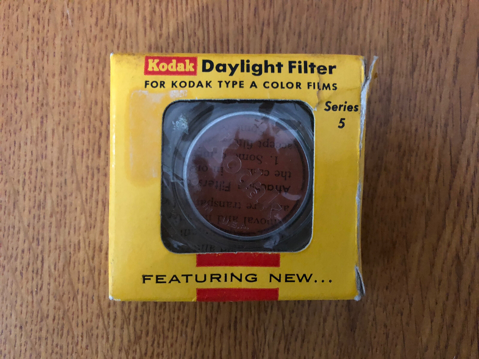Vintage NOS Kodak Series 5 Daylight 85 Filter W/ Box & Instructions Bayonet Case