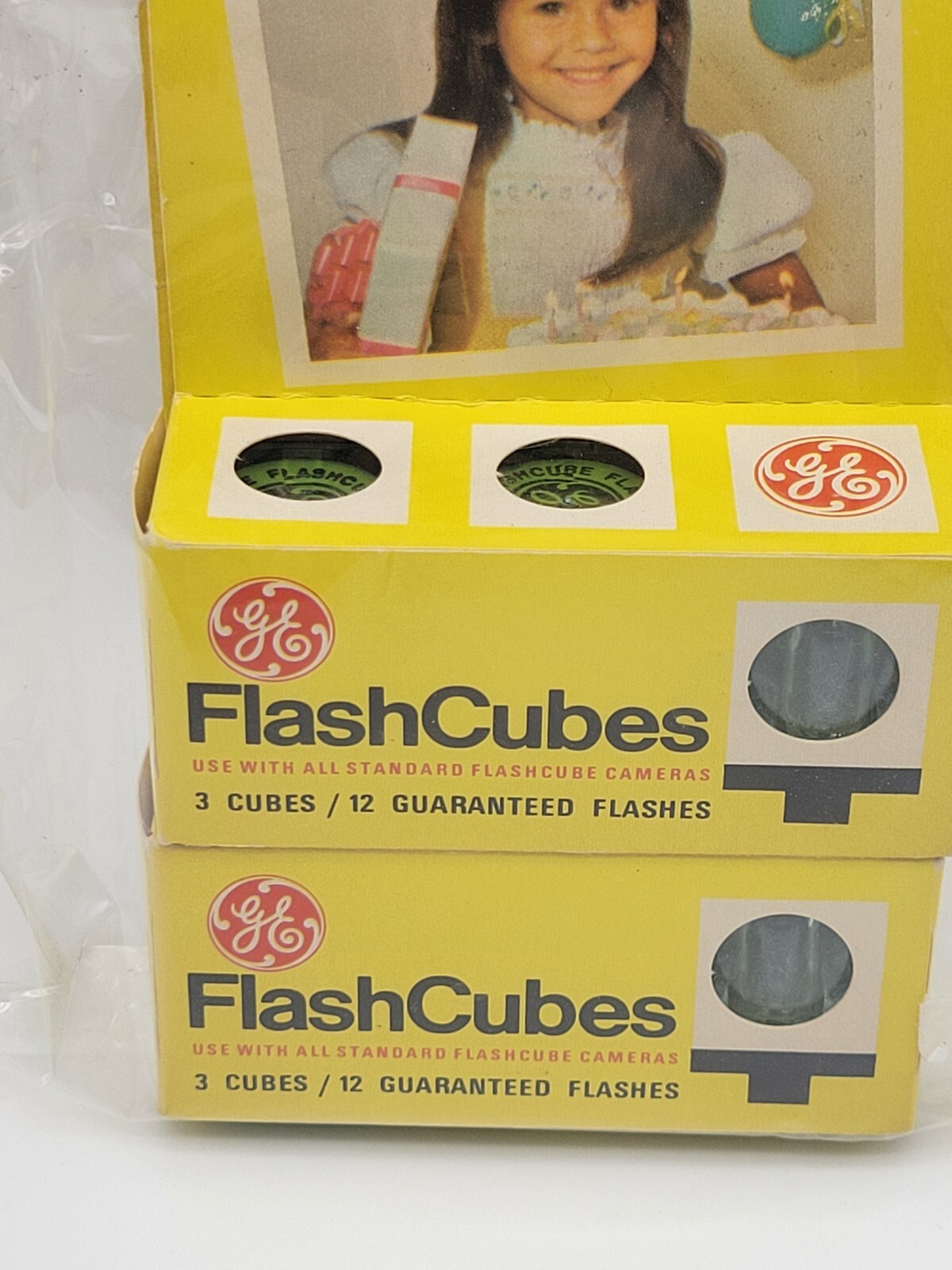 Lot of 6 (2×3pk) General Electric GE Flashcubes NEW Camera Photo VTG 24 Flashes!
