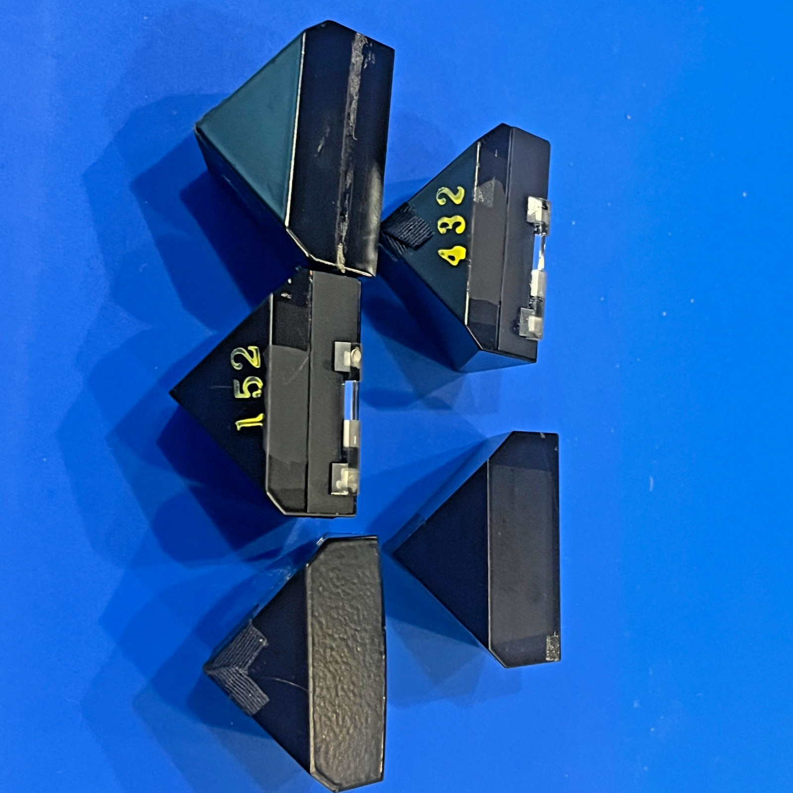 Lot of 5 Vintage Optical Glass Pentaprisms Salvaged Camera Parts Art Science