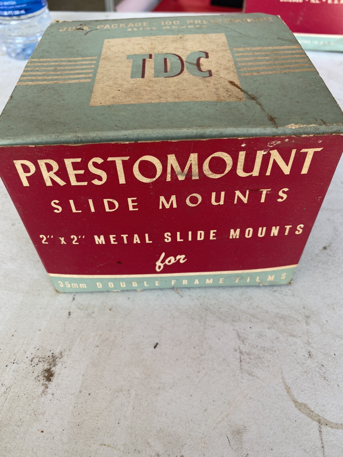 Vintage Prestomount Slide Mounts 2” x 2” For 35mm Double Frame Films 100 ct. NOS