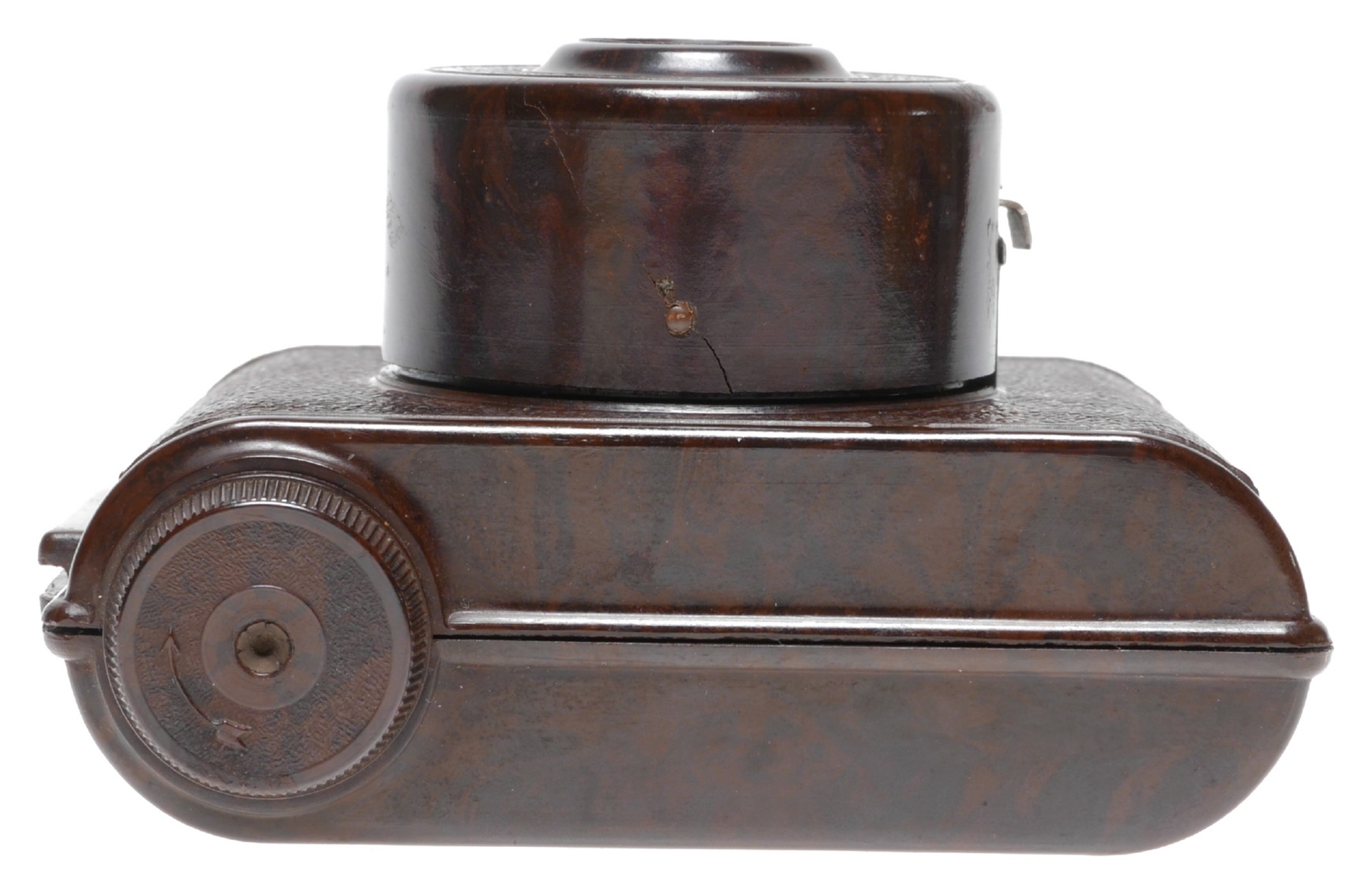 V.P. Twin Vest Pocket Bakelite 127 Rollfilm Camera Walnut Marble Finish