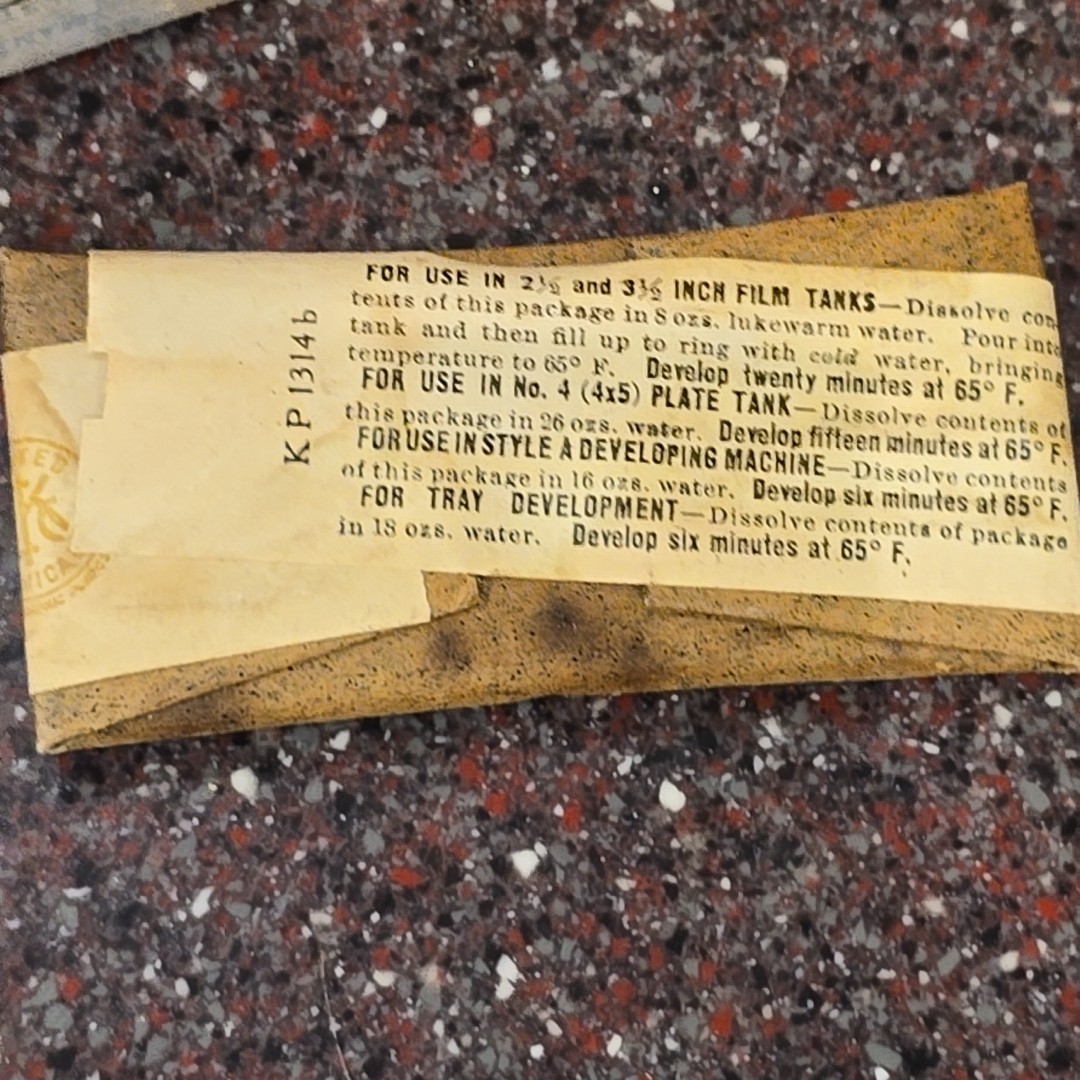 10- Eastman Kodak Developing Powders for 2-1/2, 3-1/2 MACHINES, 4X5 Plate Tanks