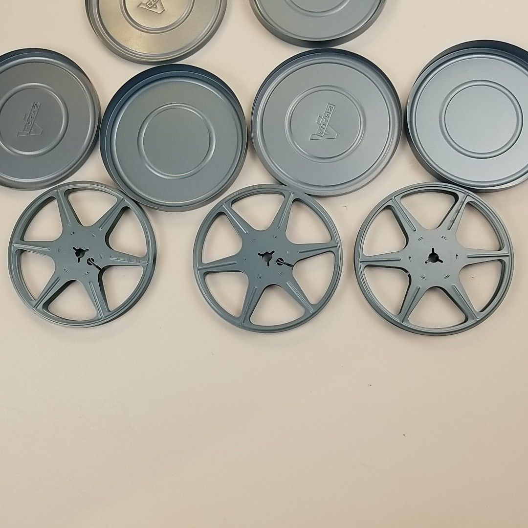 Vintage Movie Super 8mm Storage Case Box 12 Slots 3 Metal Adams Reel Cans 1960s