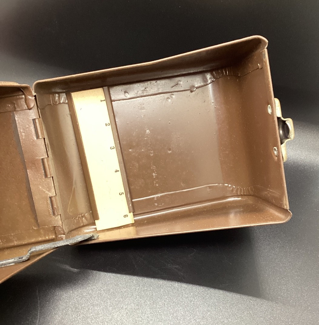 Vtg Simonson Metal Products Co. 8mm Film Reel Metal Storage Box 5.5″x4.25″x5.75″