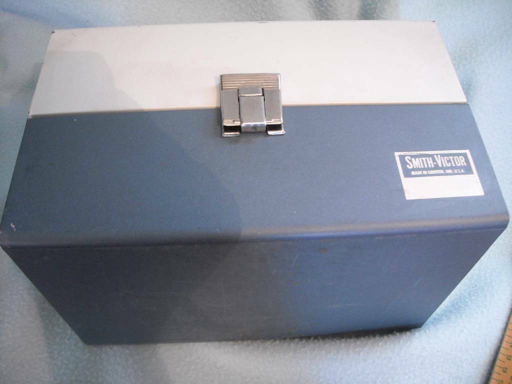Smith Victor Home Movie 12 Reel Storage Carry Metal Case Vintage