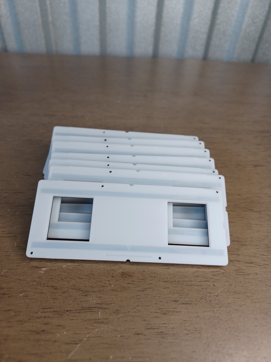 8x EMPTY blank Stereo realist slides mounts – plastic NOS Diarahmchen Slides