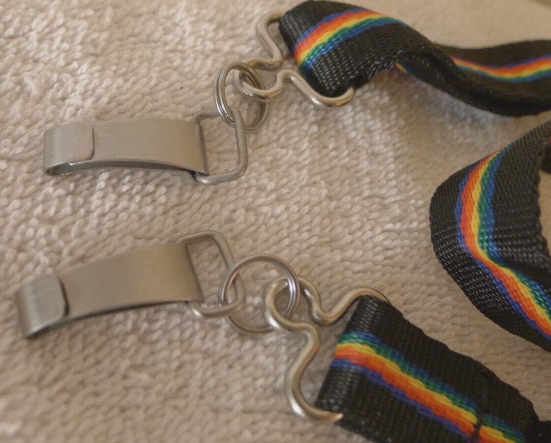 Polaroid Folding SX-70 Film Camera 2 Clip RAINBOW Adjustable Neck Strap