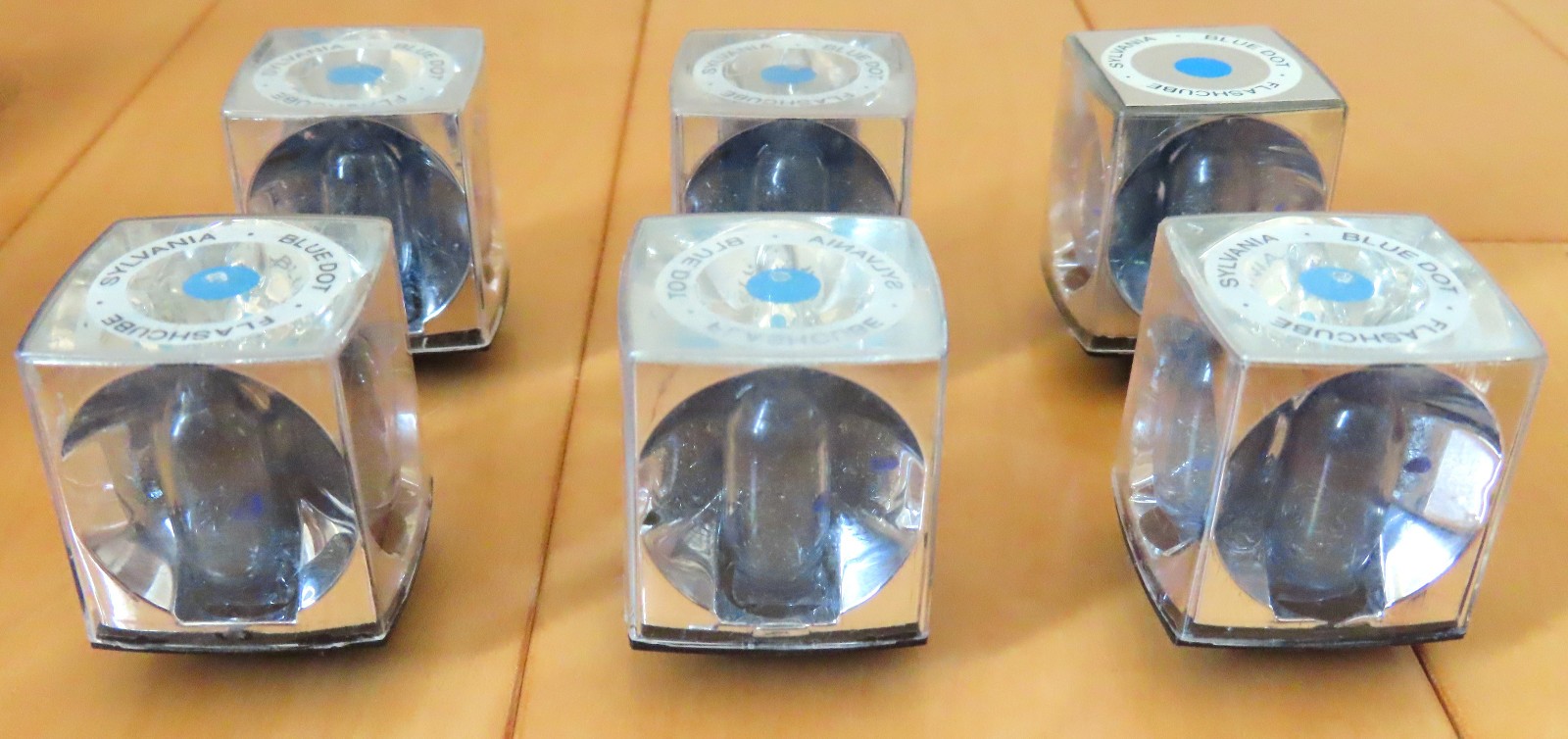 2 Boxes of 3 VTG Sylvania Blue Dot Flash Cubes (Total of 6)