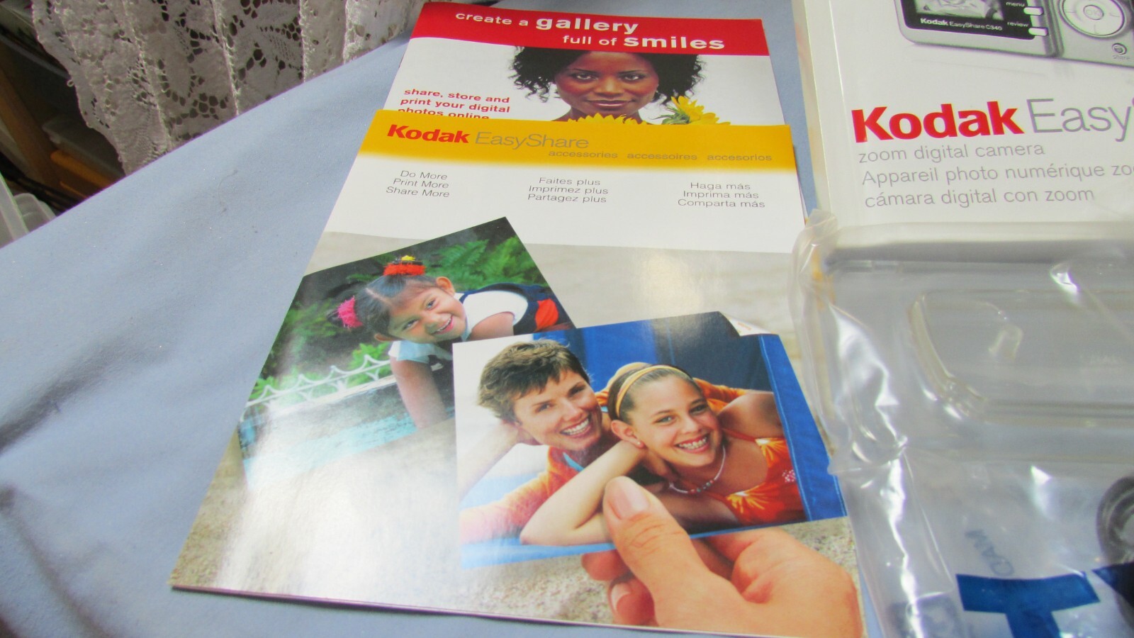 Camera Box, Book, Insert, Transfer Cables for Kodak Easy ShareC340