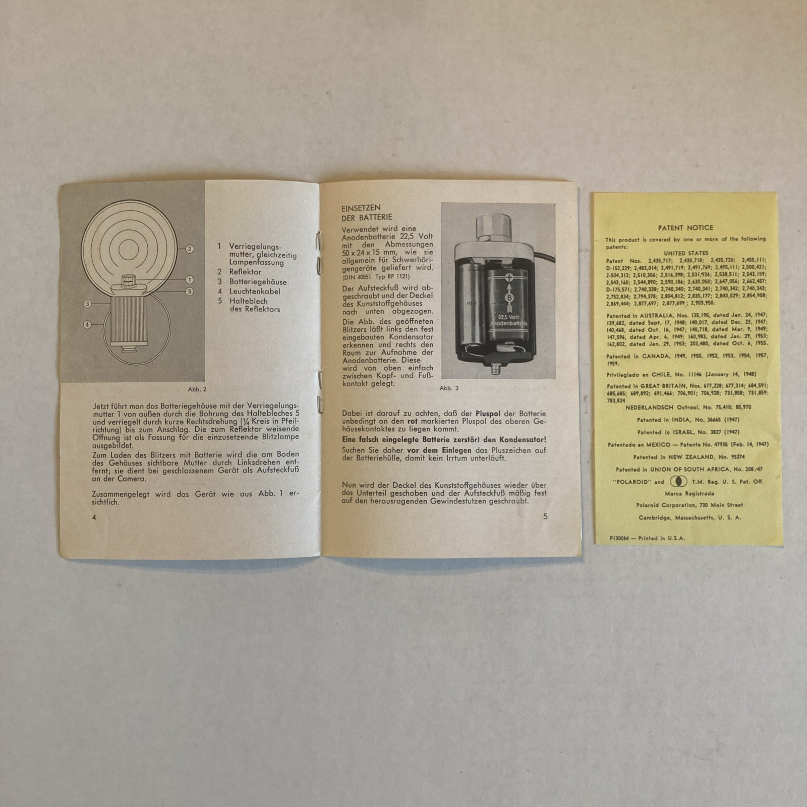 Manual For Agfa Synchro Blitzer Gebrauchsanweisung