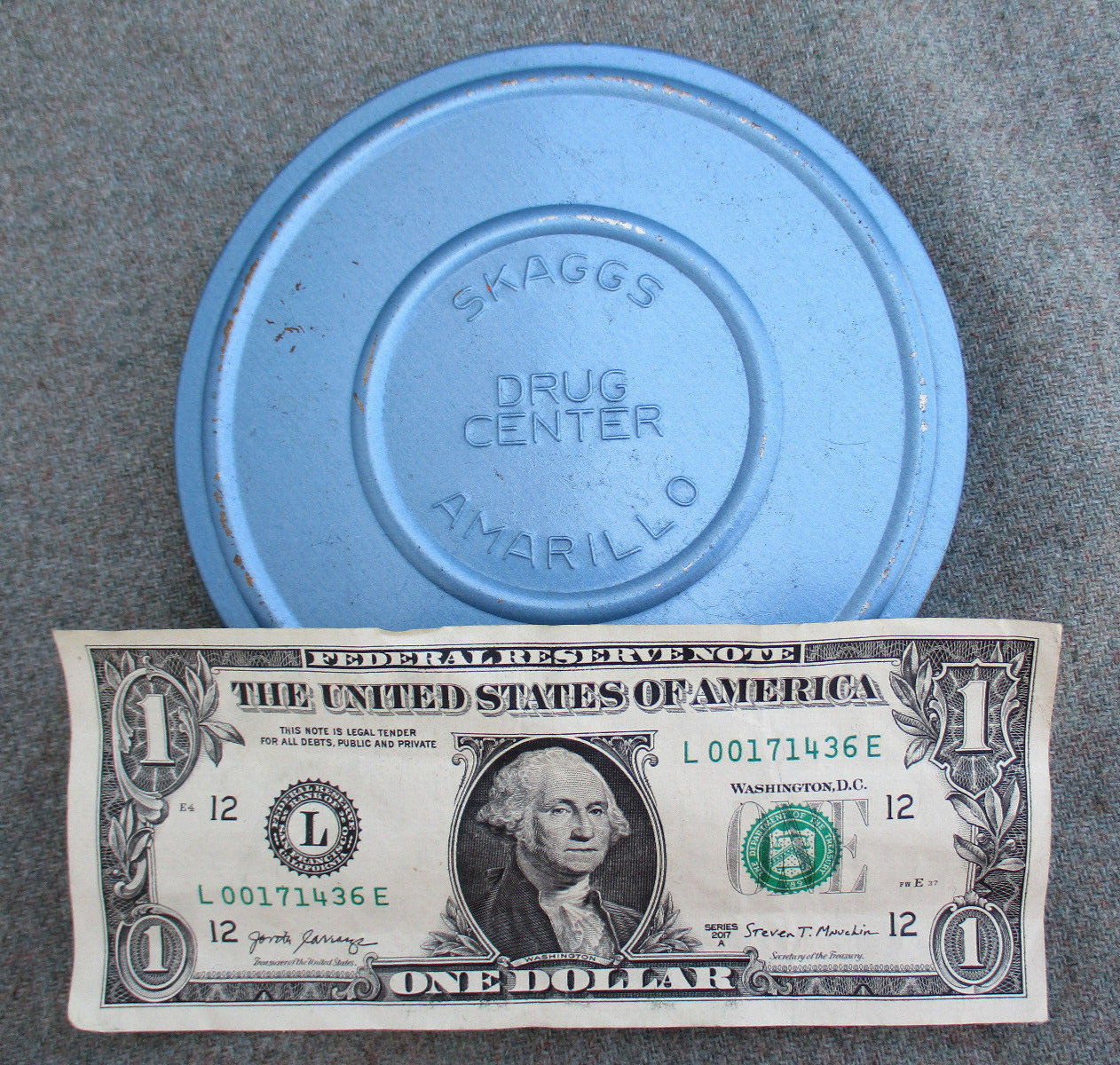 VINTAGE 1950s AMARILLO, TEXAS SKAGGS DRUG CENTER STORE FILM CAN with EMPTY REEL