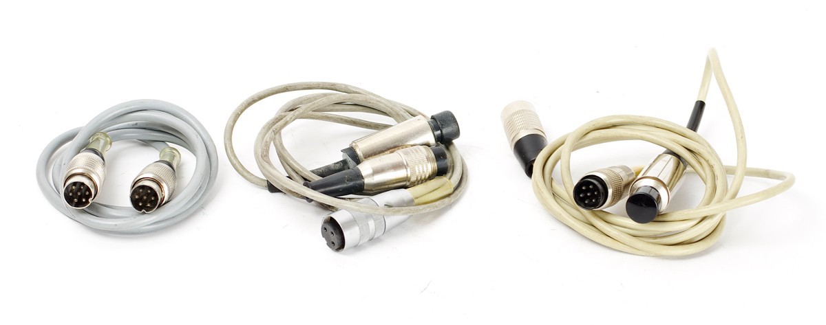 Set 3x Bolex Paillard Connector Cable Different Tyoes 3PIN 7PIN