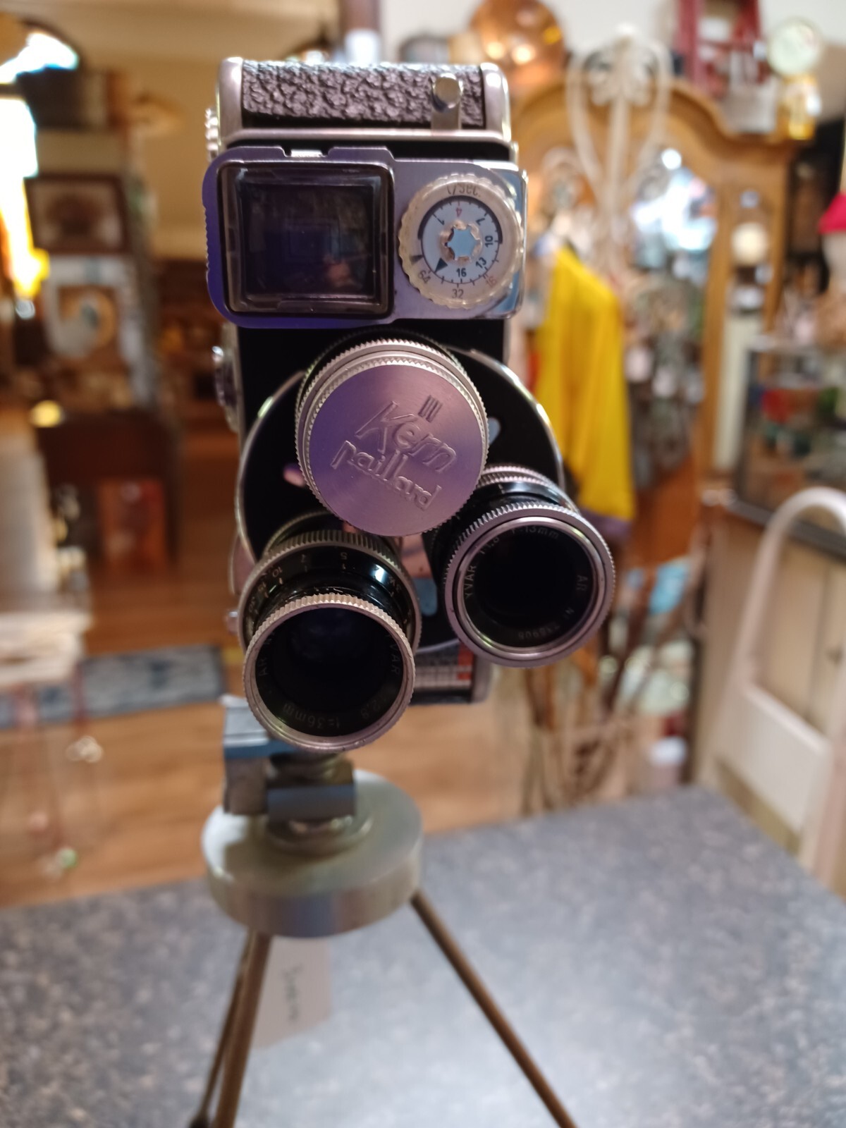 Swiss Bolex Paillard 3 Lens Camera & Tripod