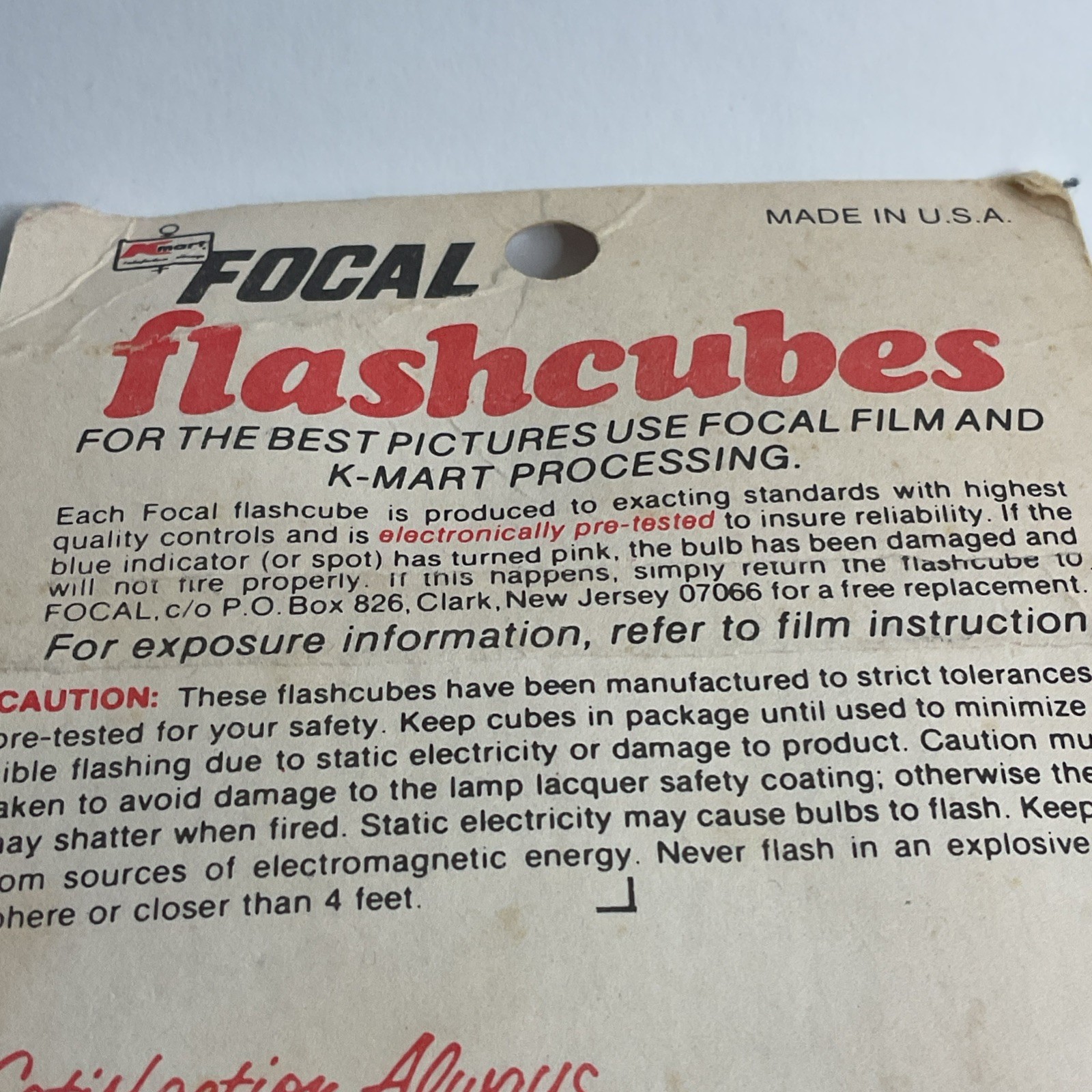 Vtg FLASH CUBES 3 Cubes / 12 Flashes Camera Bulbs NOS