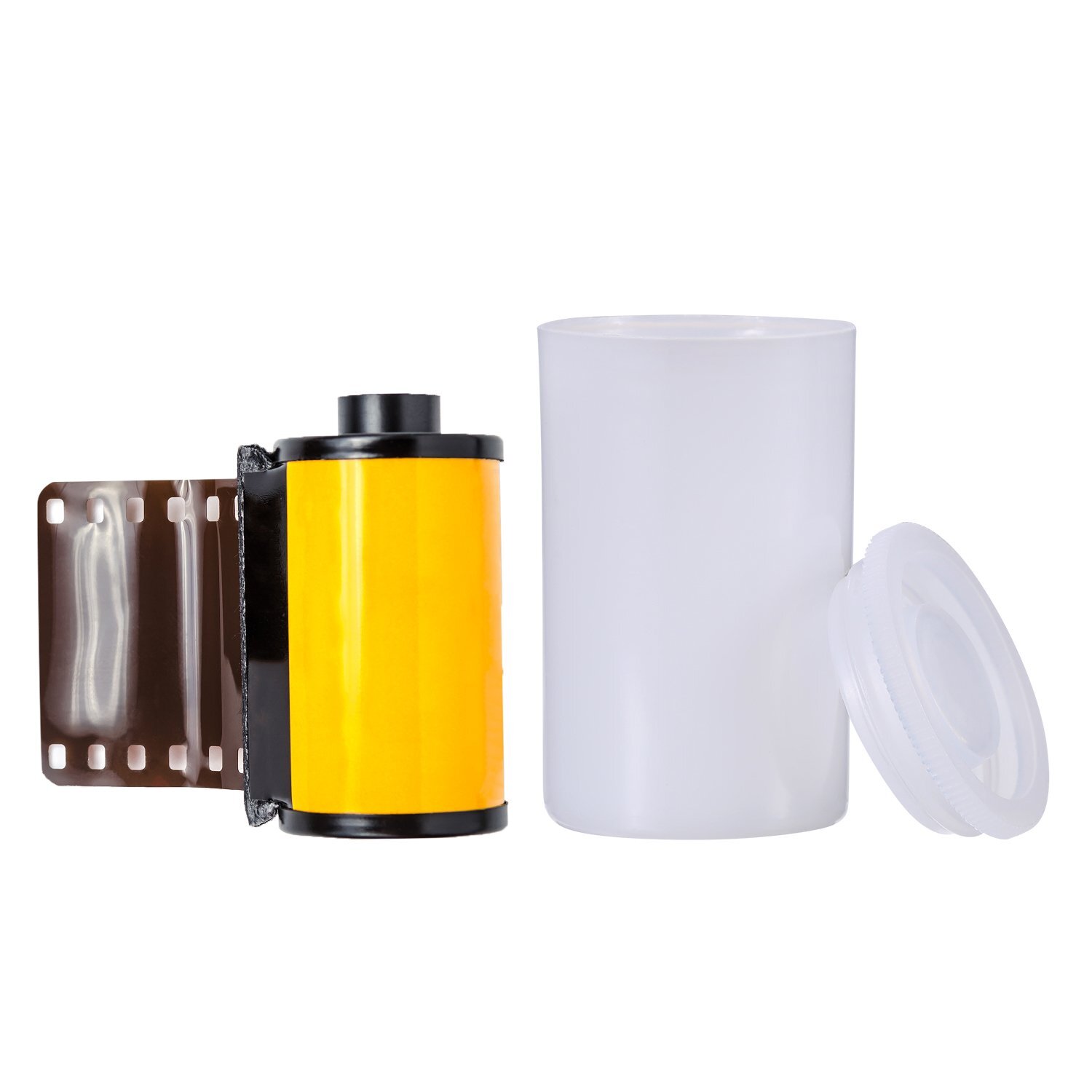30 Pcs 35mm Plastic Film Canister Holder Empty Camera Reel Containers with Lids