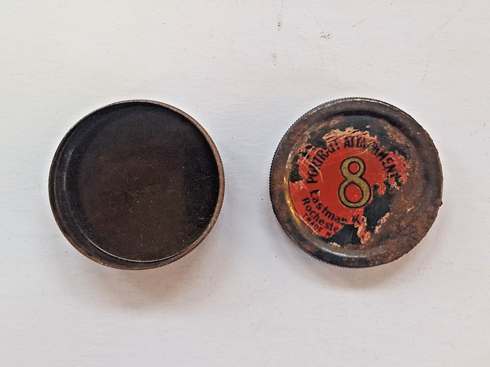 Vintage Eastman Kodak #8 PORTRAIT ATTACHMENT LENS w/ Original Tin & Instructions